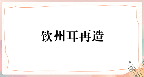 钦州耳再造价格在线公布(2024钦州耳再造参考价为：18171元)
